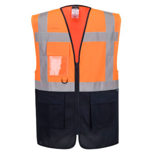 Portwest ES1 Essential Hi-Vis kontraszt cipzáras vezetői mellény