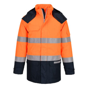 Portwest Bizflame Rain+ Hi-Vis Multi-norm kontraszt lángálló télikabát